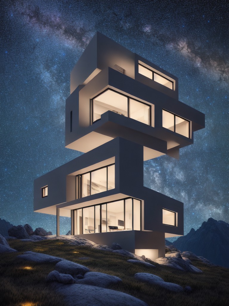 Fallingwater on the cliff generated by SD