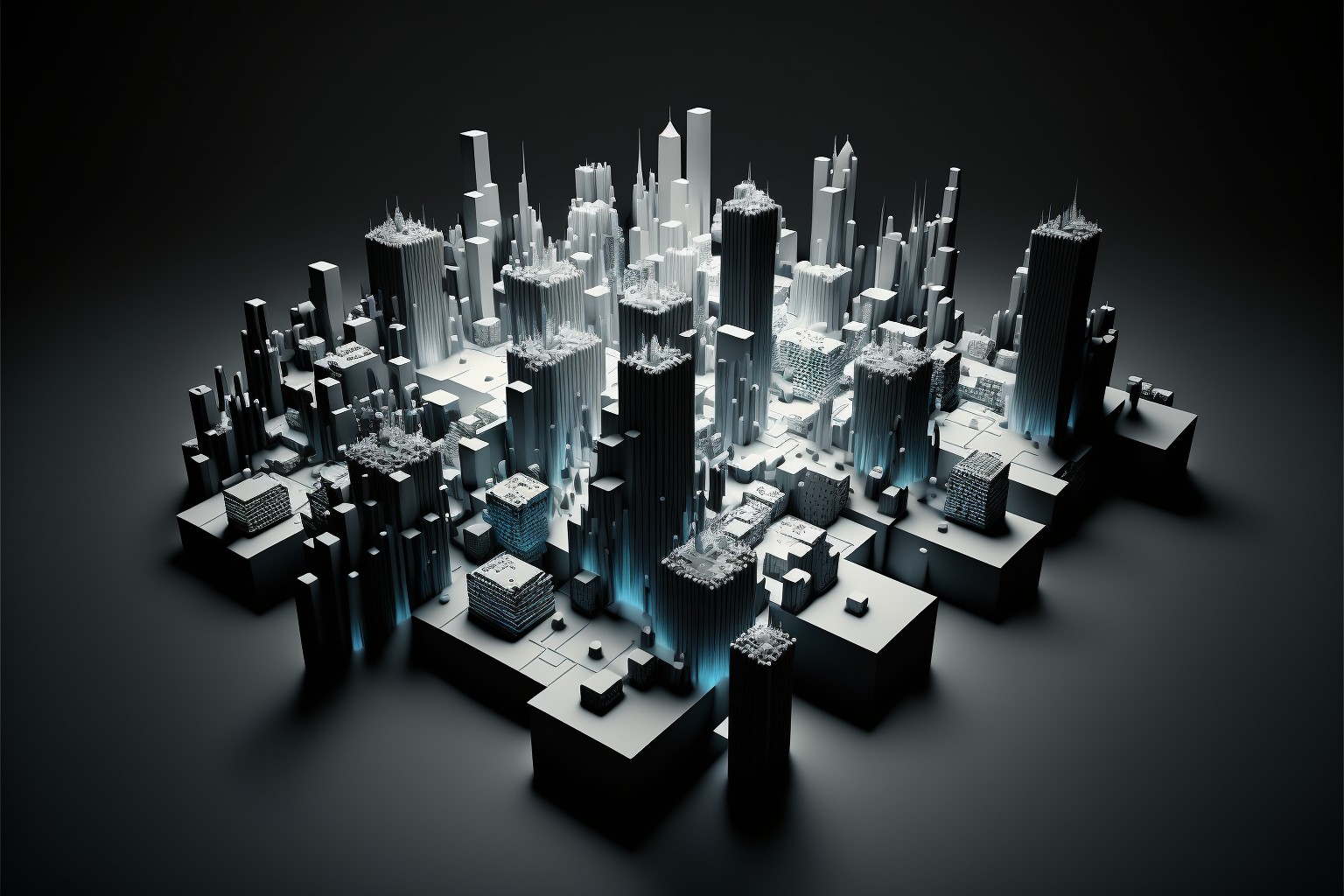 未来虚拟数字城市概念图