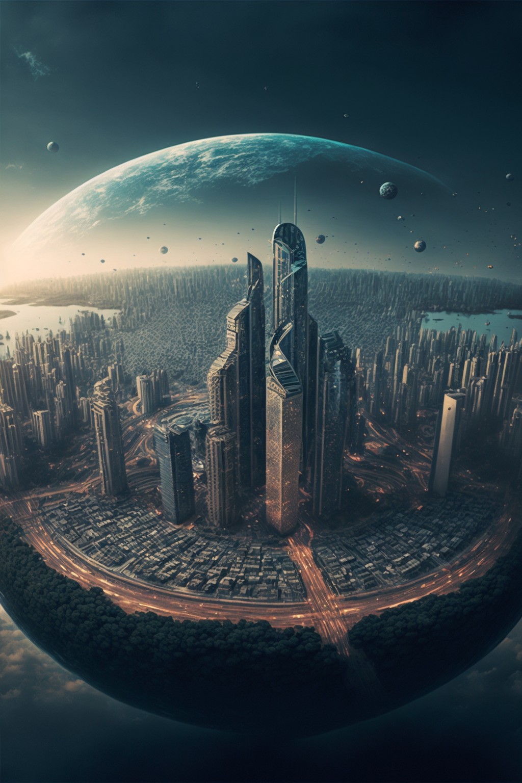 地球上浮现出的巨型城市