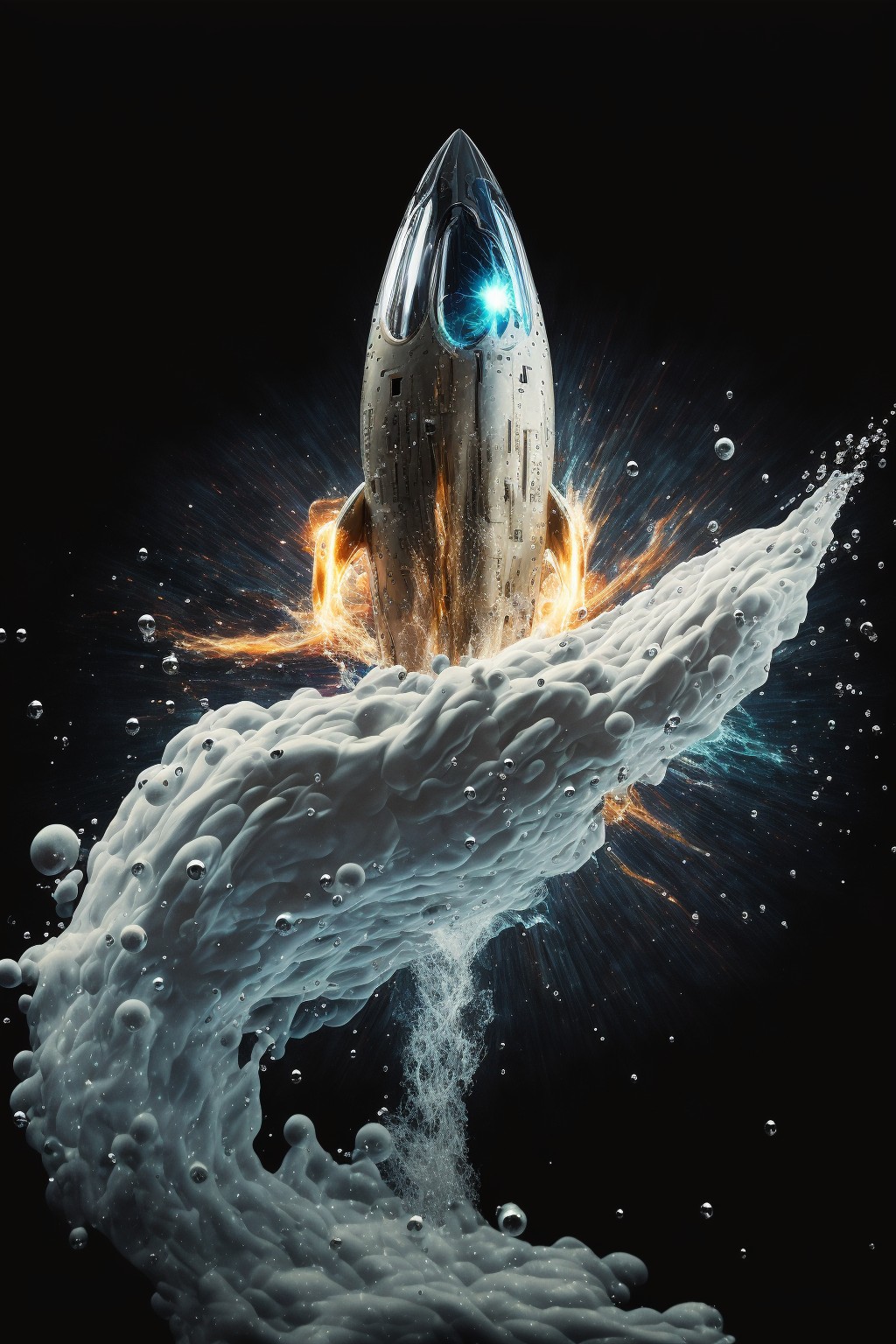 水滴形状的火箭科幻作品