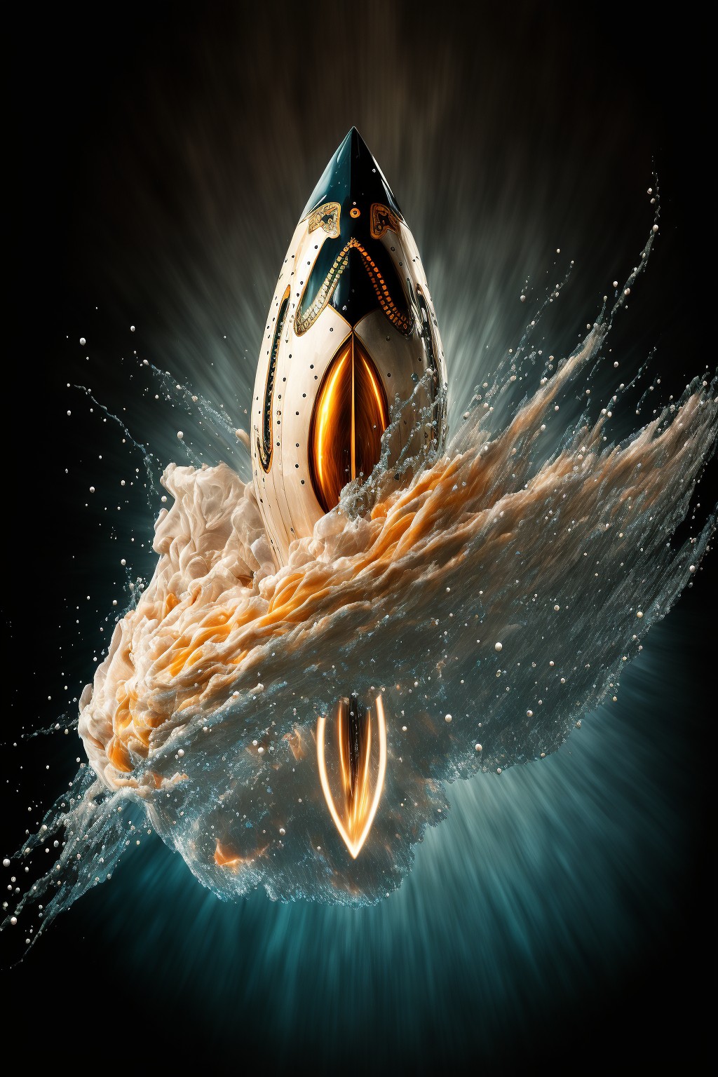 水滴形状的火箭科幻作品