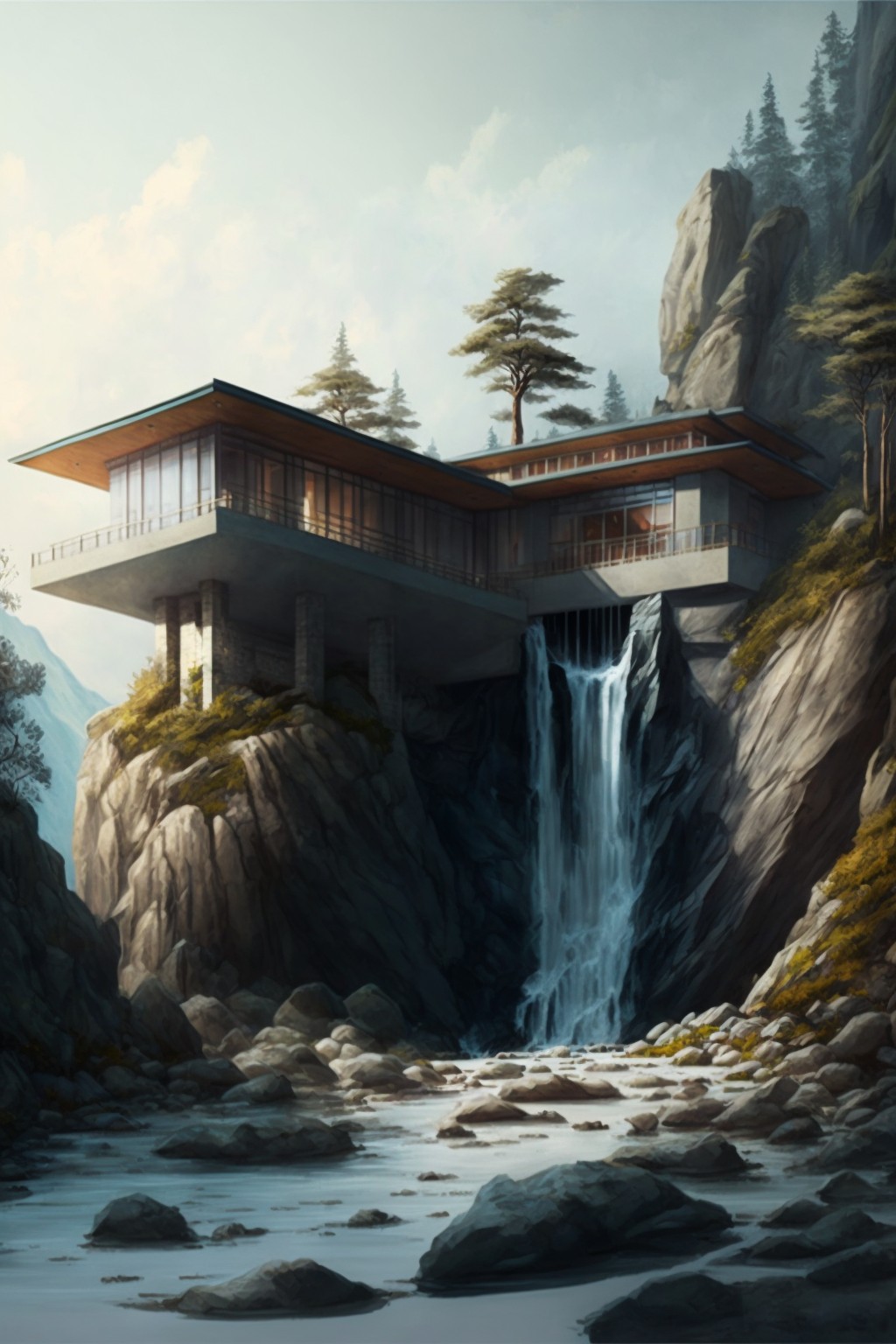 Fallingwater on the Cliff by MJ