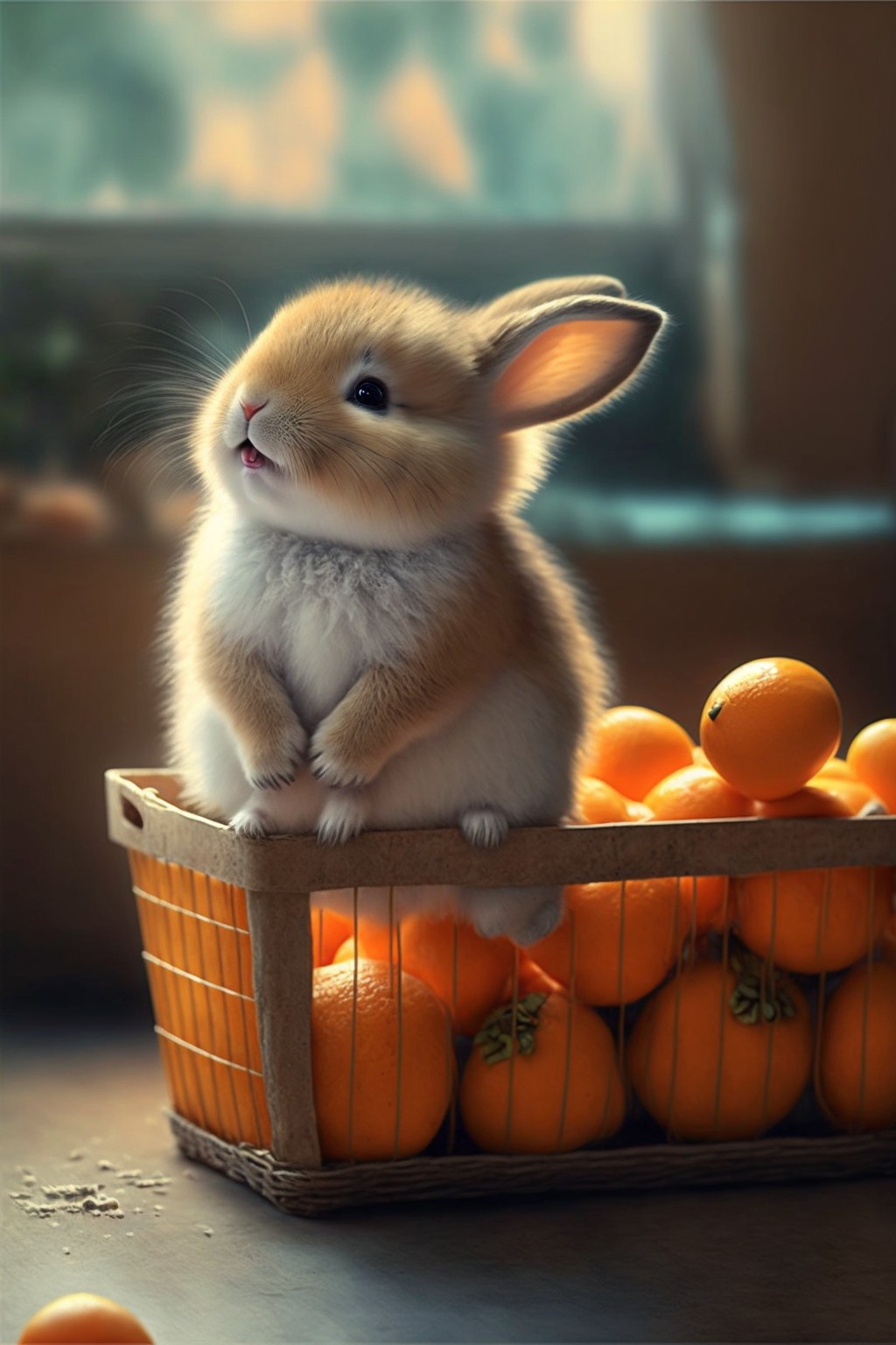 Rabbit mother prepares 1,000 catties of oranges and waits for her child to come home