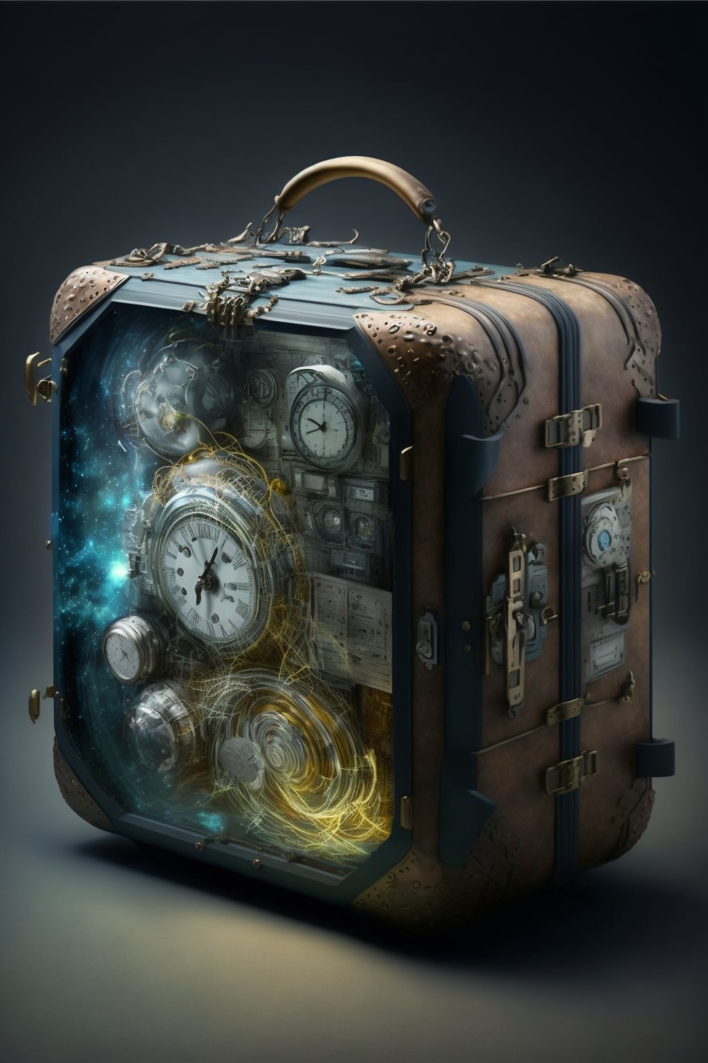 A suitcase filled with cosmic positive energy and cosmic time