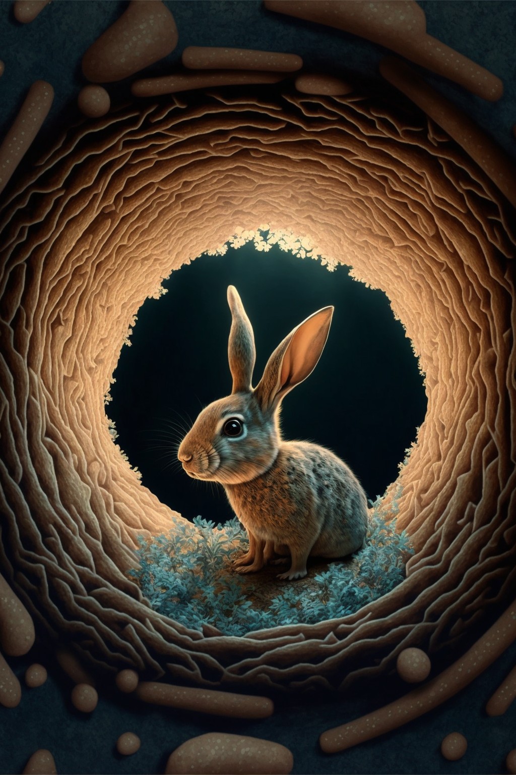 The rabbit who finally found the exit in the psychedelic cave