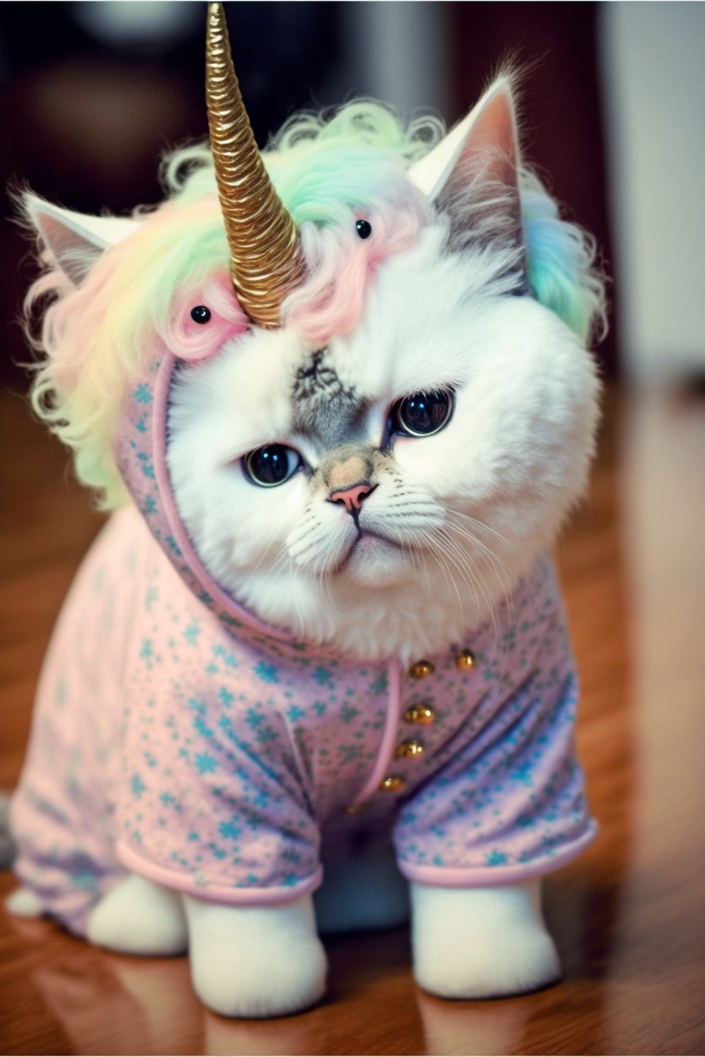 cat with unicorn headdress
