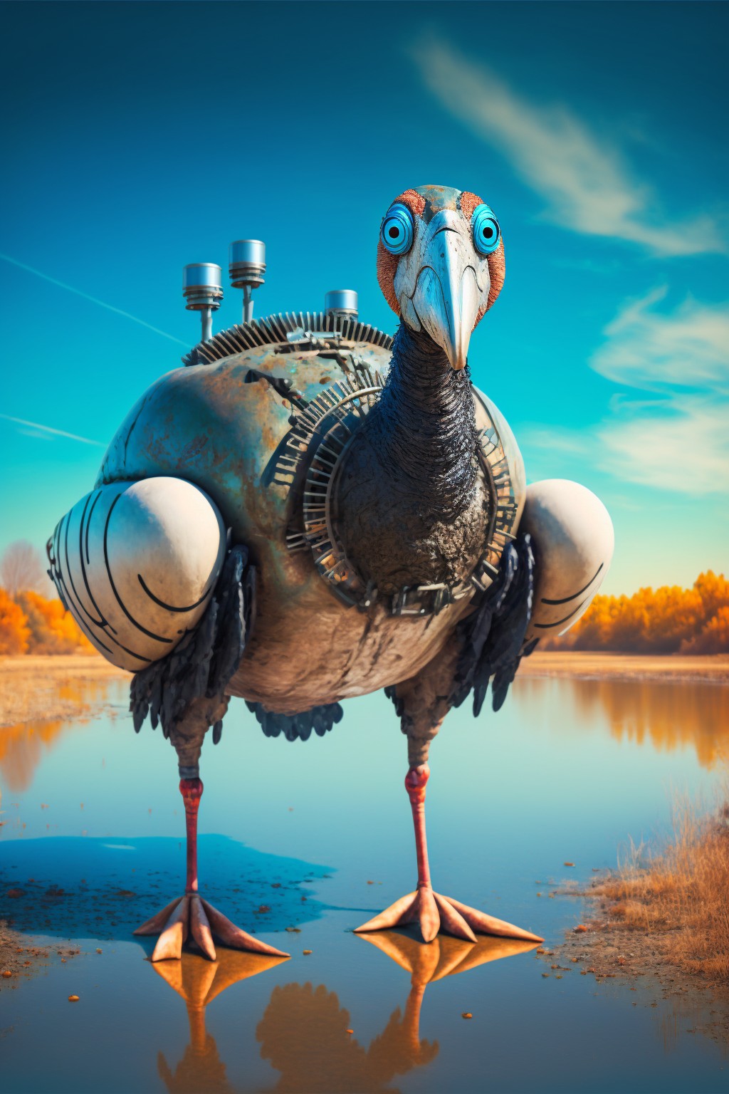 mechanical turkey on the farm