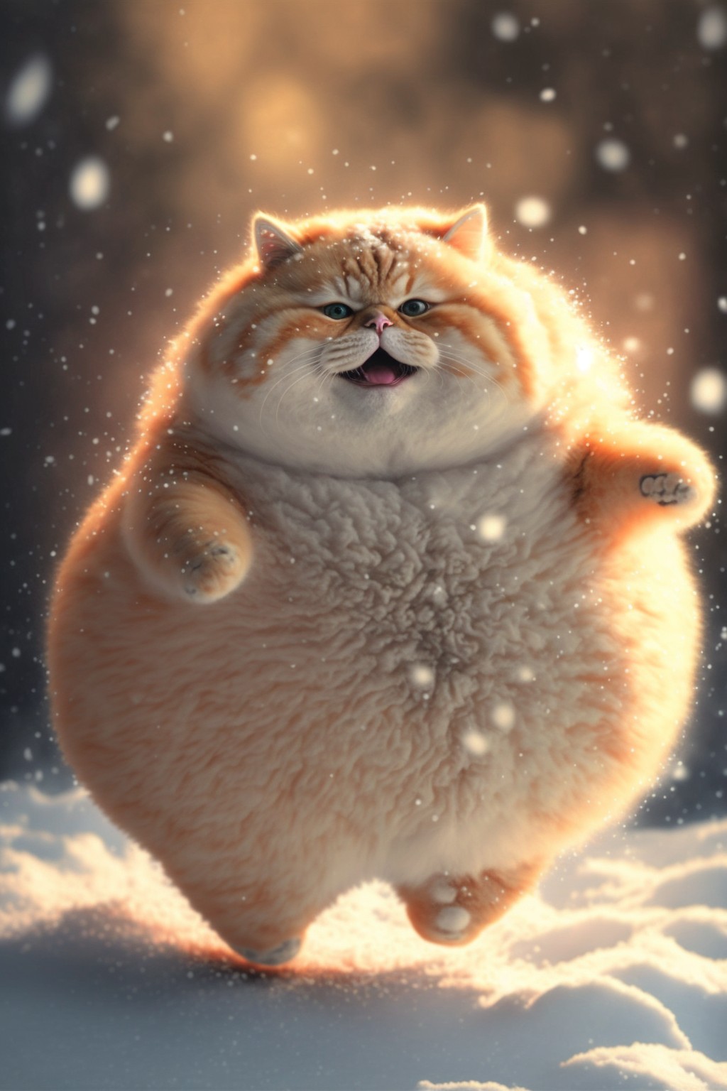 一只可爱的大胖猫，手机壁纸图片，壁纸图片