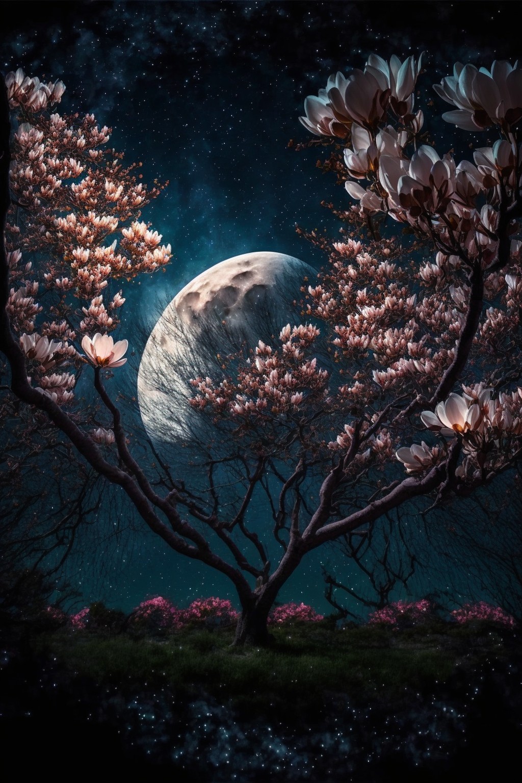 Magnolia at night