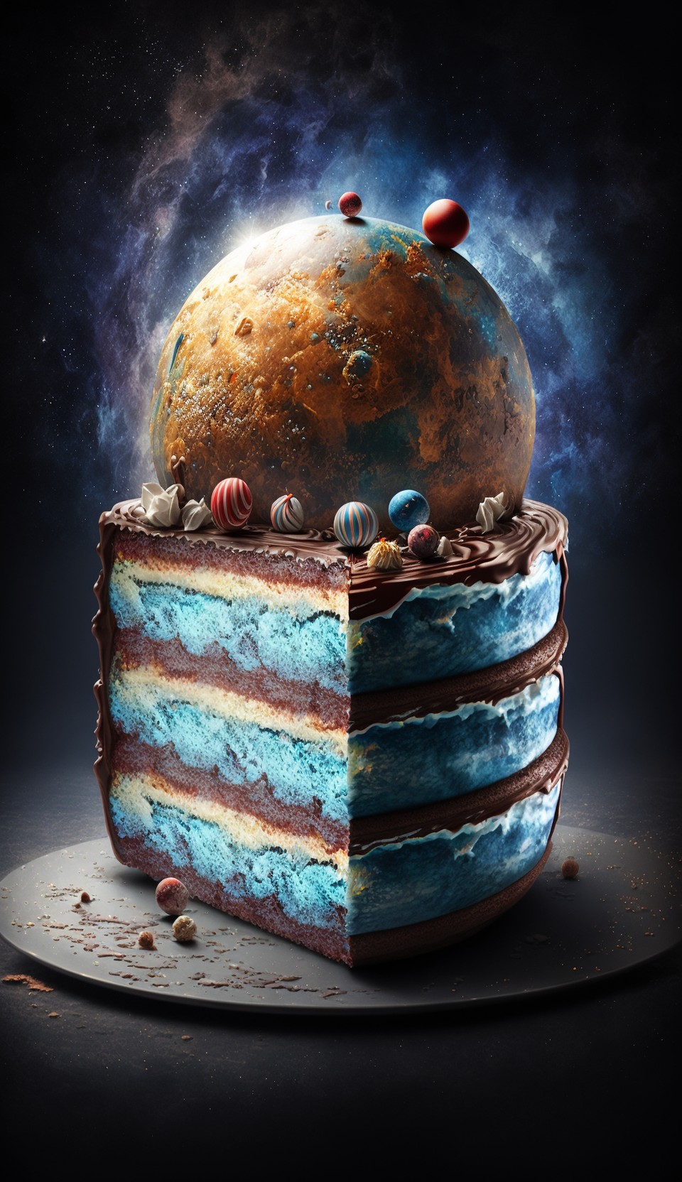 globe shaped cake