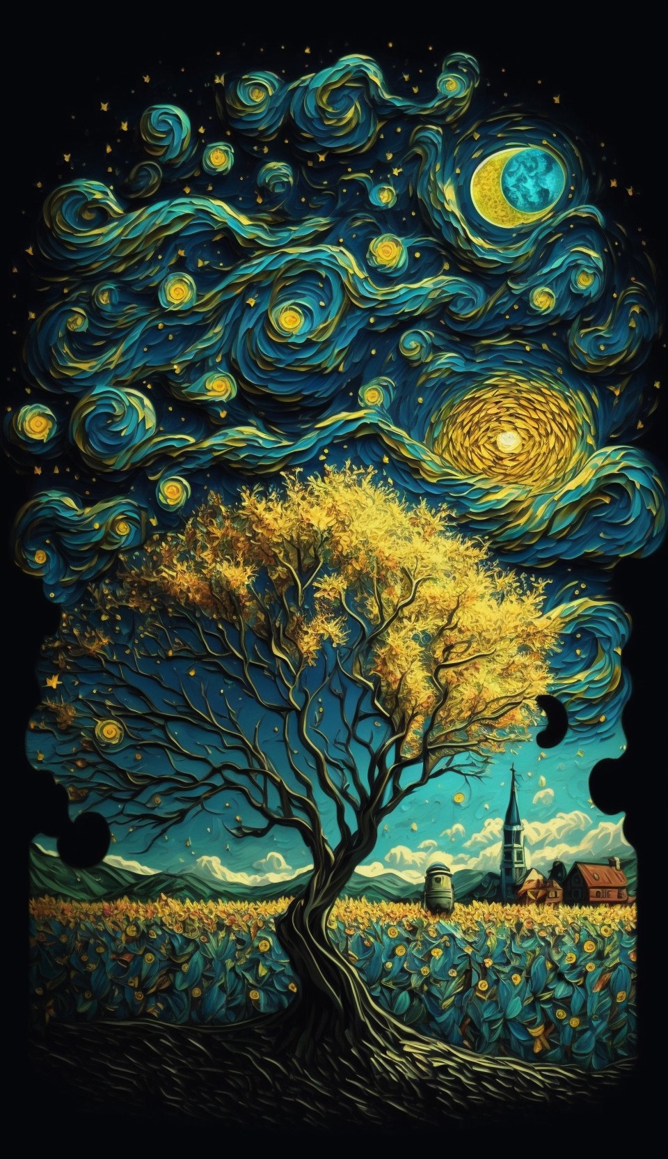 Put spring into Van Gogh's paintings