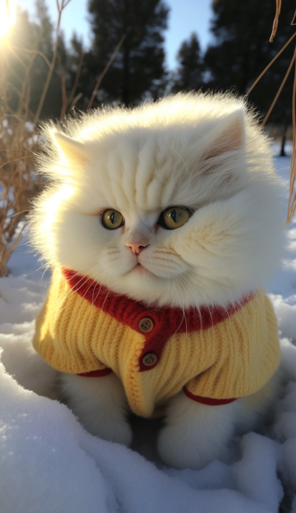 cute kitten in the snow
