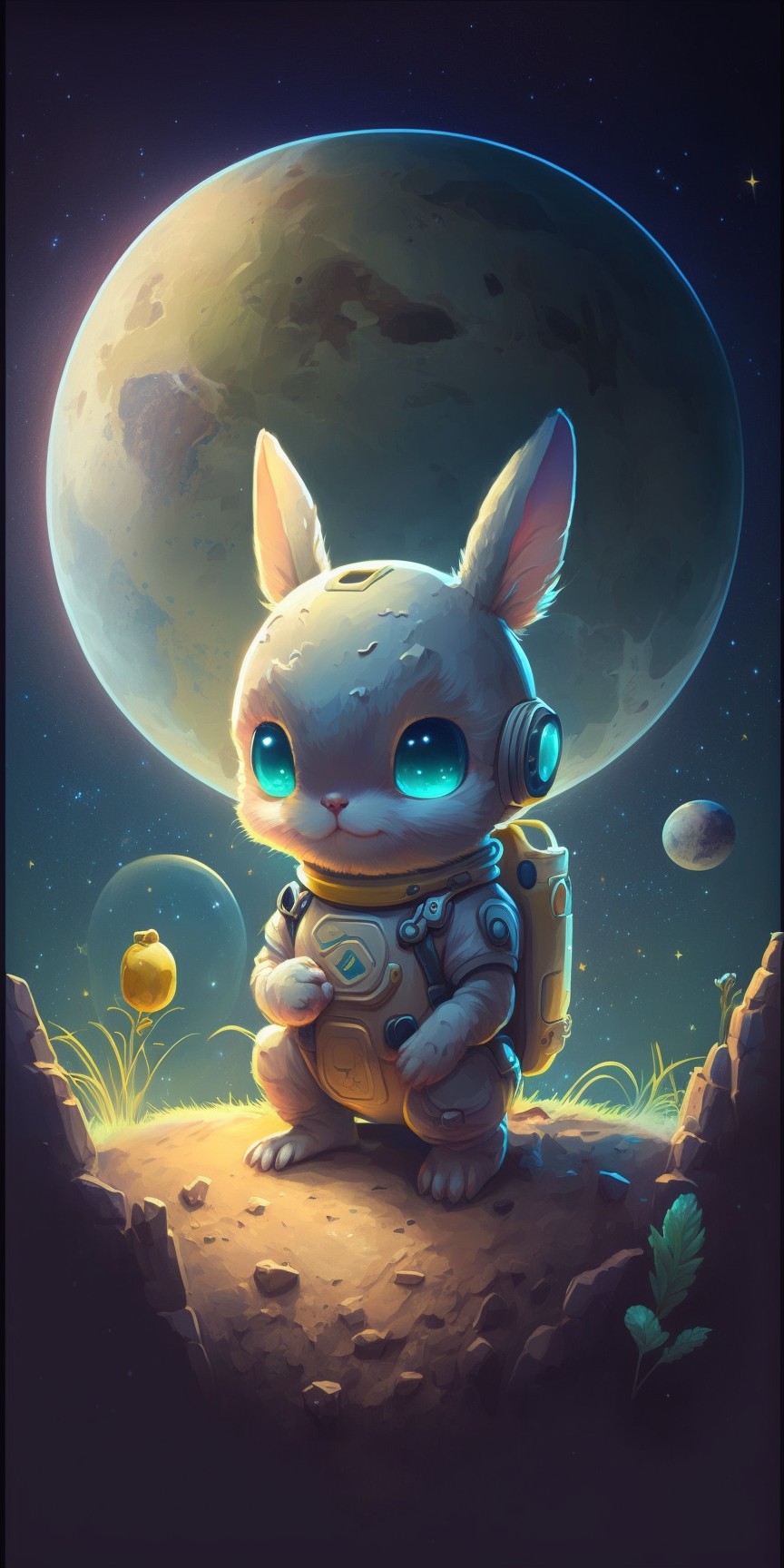 6 images of Moon Rabbit Robot by Midjourney