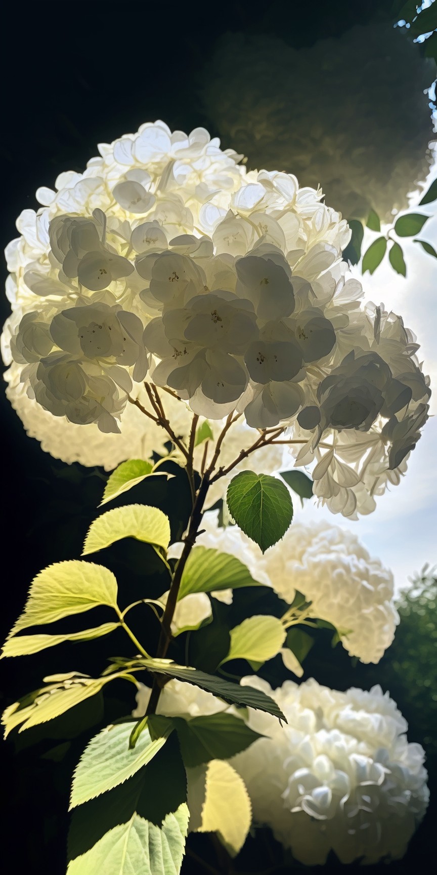 white hydrangea