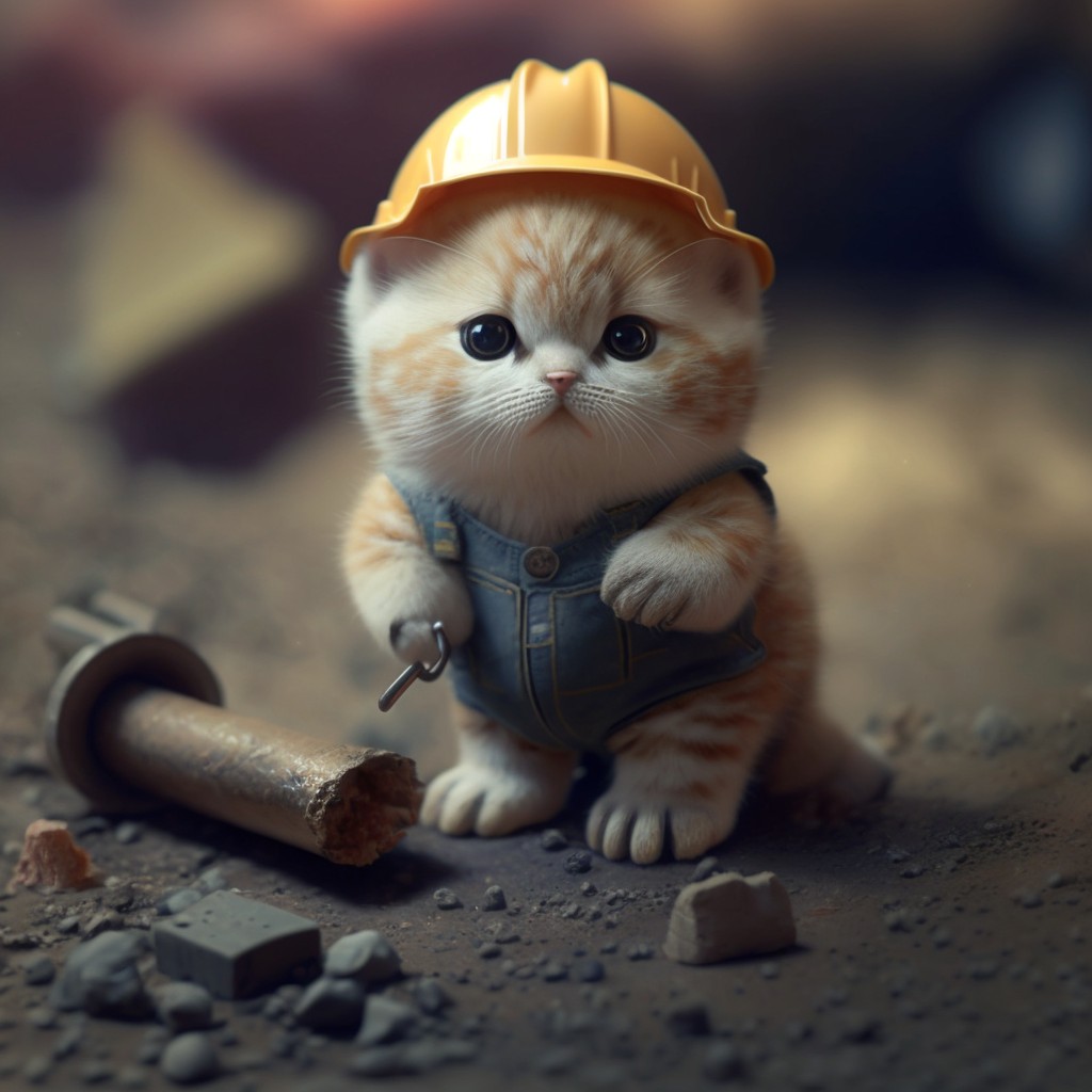 猫咪建筑工头像