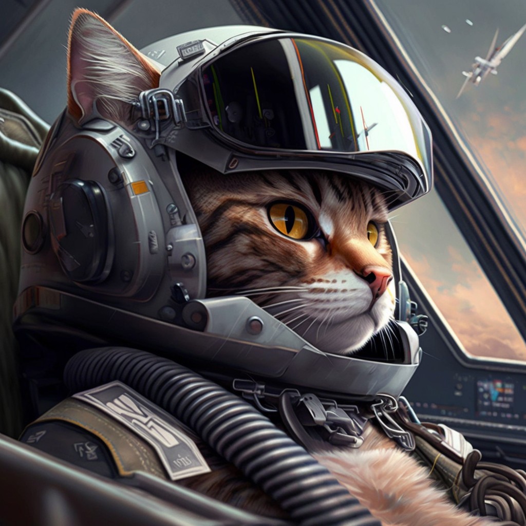 猫咪飞行员头像
