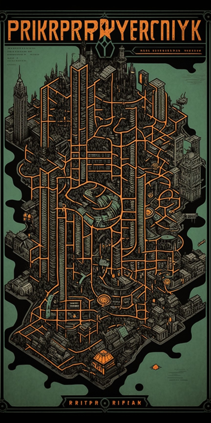 城市地图艺术设计
