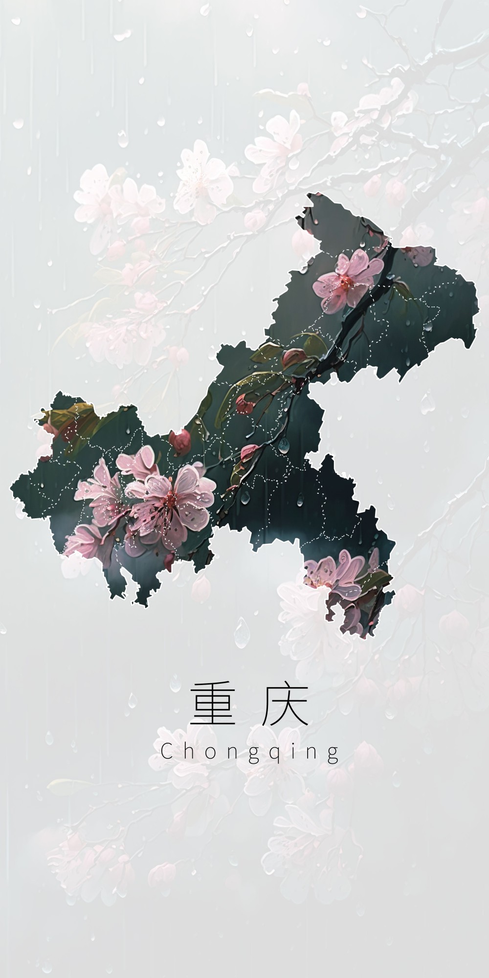 Geographical wallpaper: Rain, solar terms and cherry blossoms