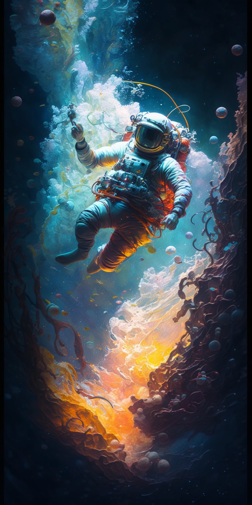 astronaut in the nebula