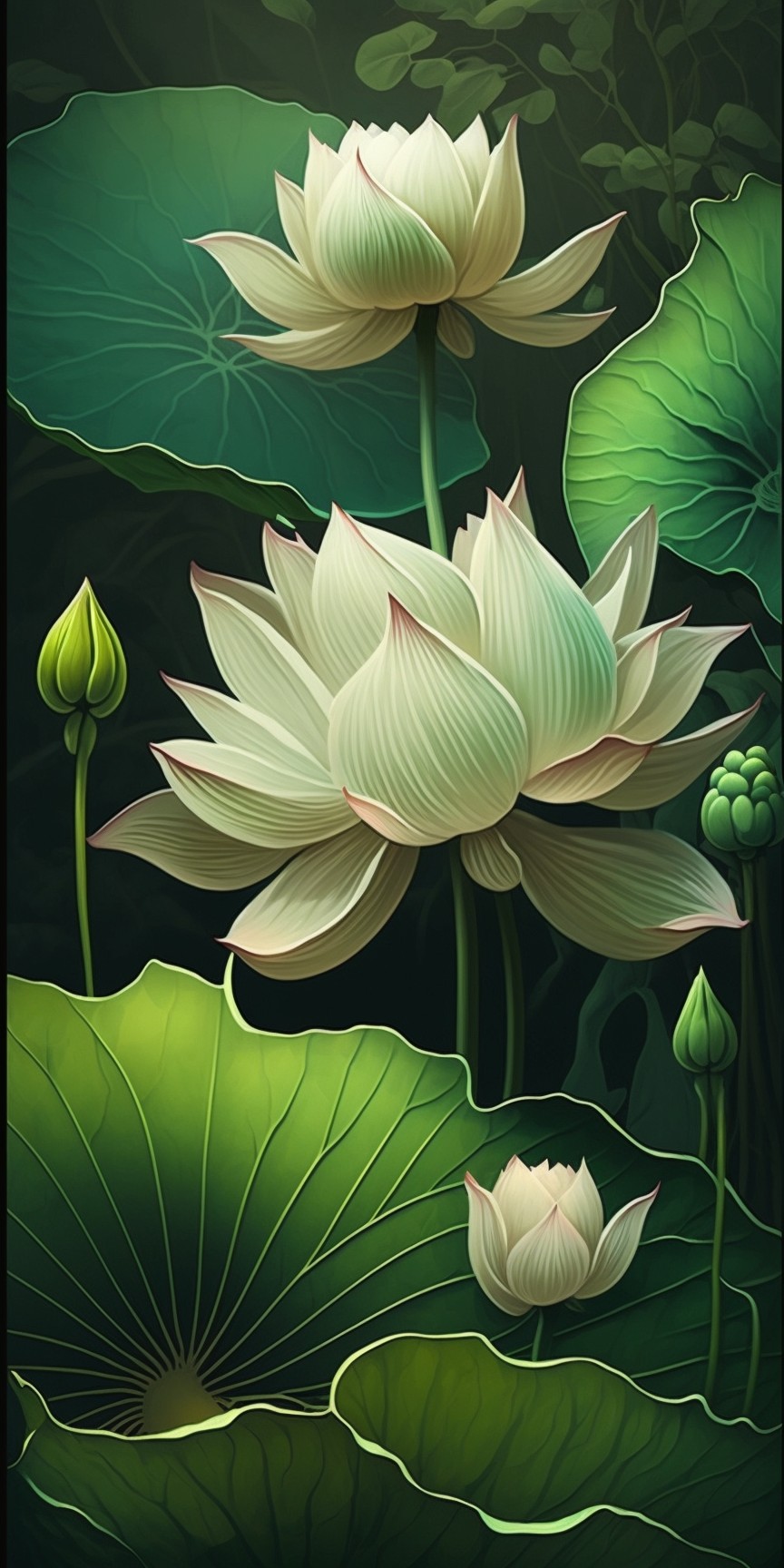 Green lotus wallpaper