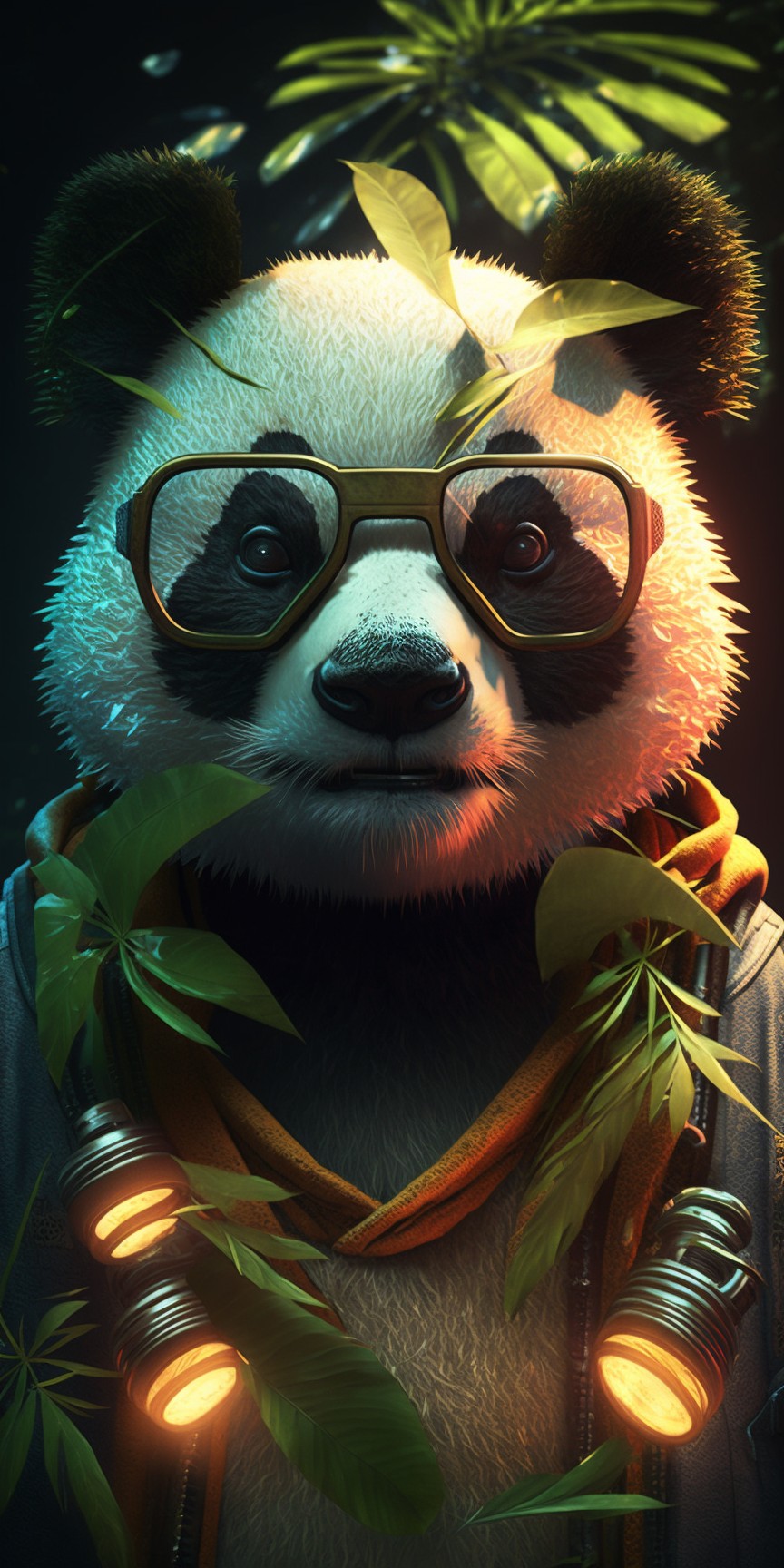 8 images of cool panda dad by Midjourney
