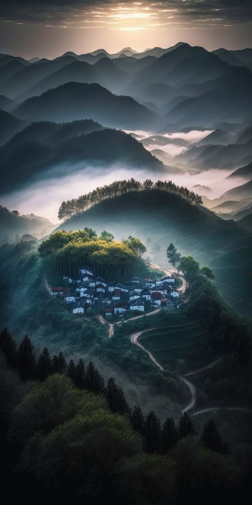 7 images of Chinese Spring Scenery by Midjourney