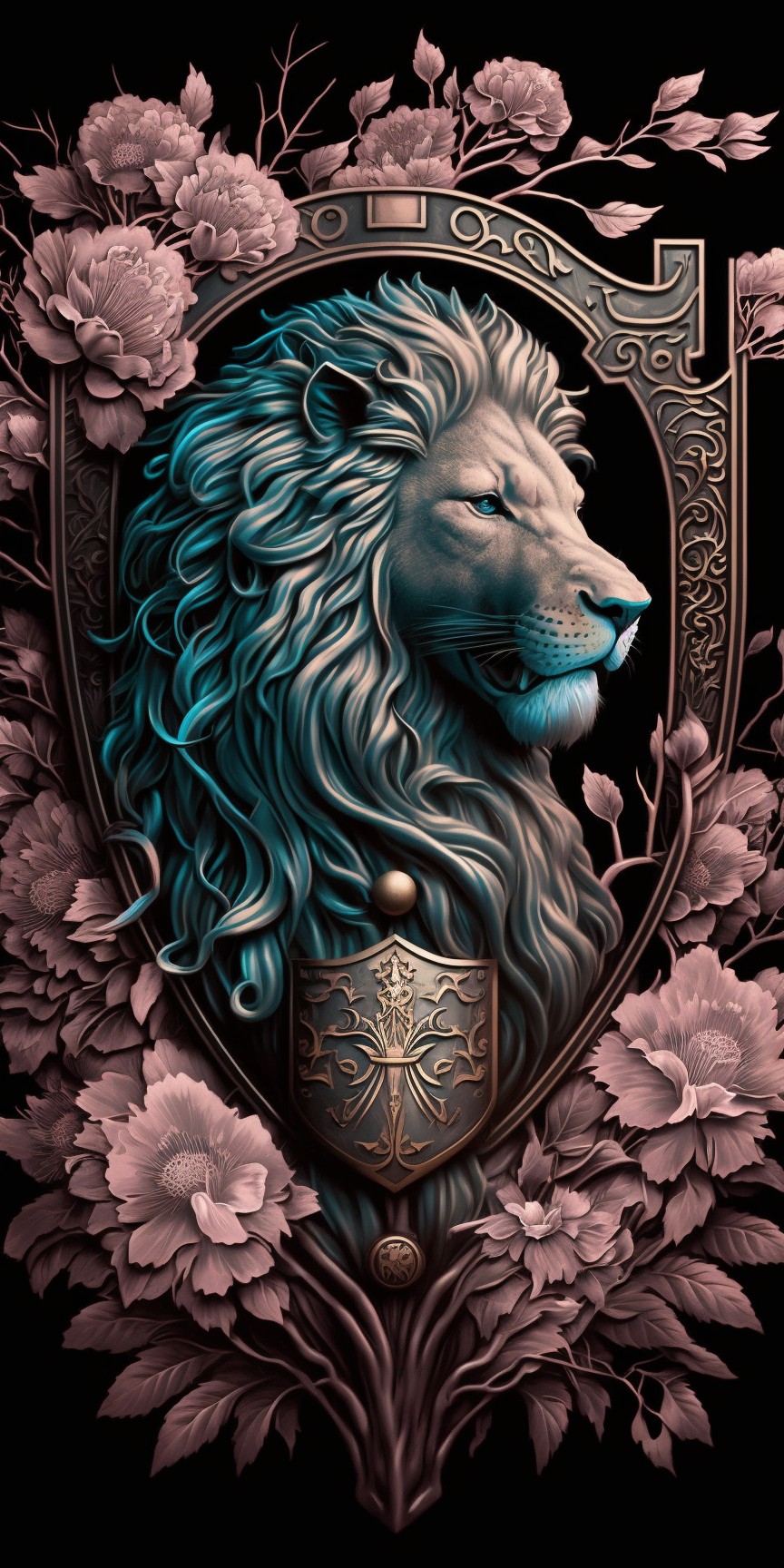 狮子盾牌壁纸